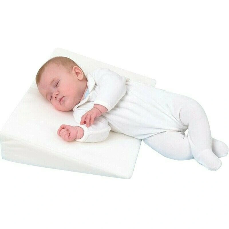 Perna inclinata, antireflux, Cu husa din bumbac, 60 x 37 x 1,5-10 cm, Bubaba, Alba [3]