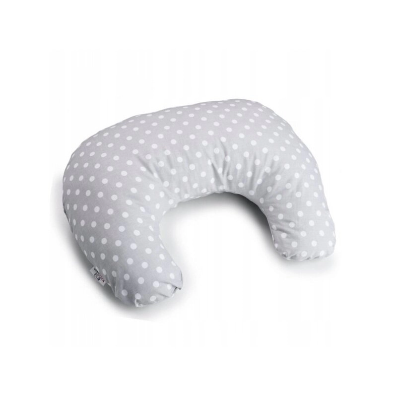 Perna pentru alaptat, Bocioland, Gray Pea, Cu husa detasabila, Din bumbac, 50x18 cm, Gri [1]