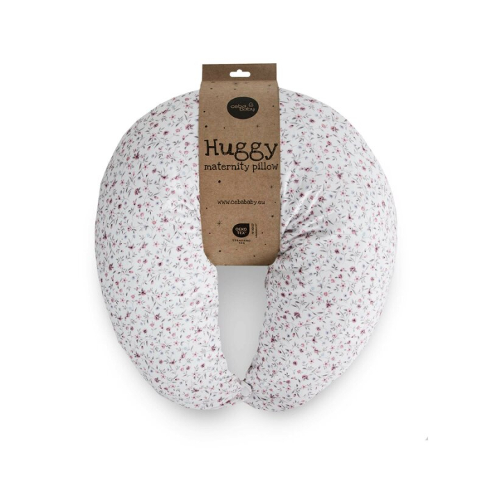 Perna pentru alaptat, Ceba Baby, Husa detasabila din bumbac, Cu puf siliconizat, 150x60x37 cm, Oeko-Tex Standard 100, [2]