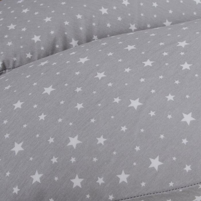 Perna pentru alaptat, Ceba Baby, Husa detasabila din bumbac, Cu puf siliconizat, 150x60x37 cm, Oeko-Tex Standard 100, [4]