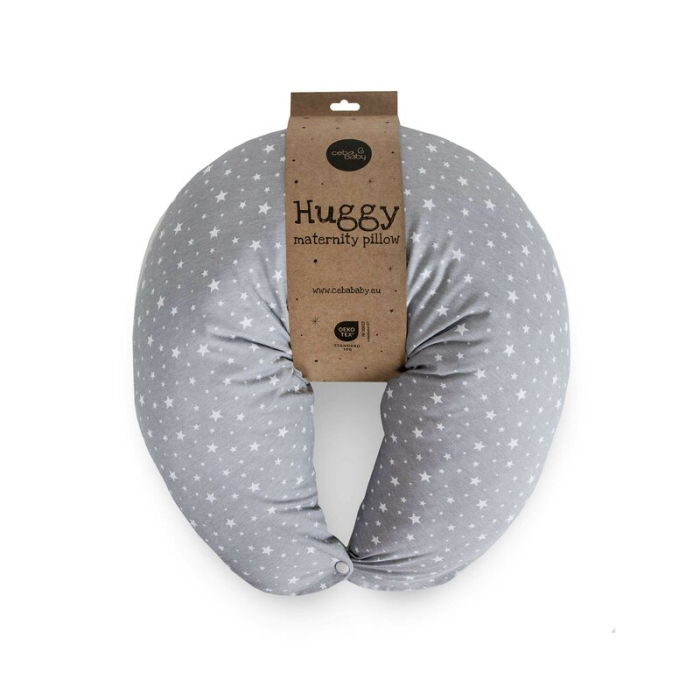 Perna pentru alaptat, Ceba Baby, Husa detasabila din bumbac, Cu puf siliconizat, 150x60x37 cm, Oeko-Tex Standard 100, [2]