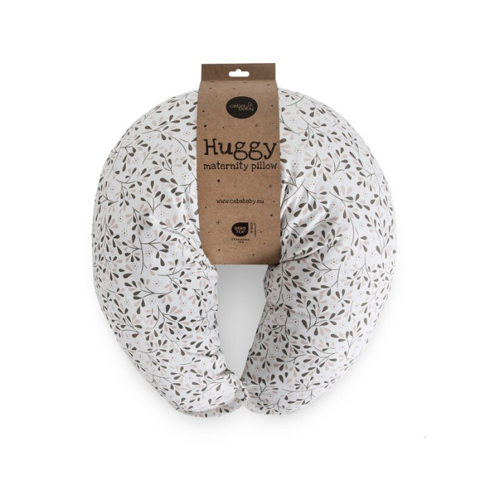 Perna pentru alaptat, Ceba Baby, Husa detasabila din bumbac, Cu puf siliconizat, 150x60x37 cm, Oeko-Tex Standard 100, [2]