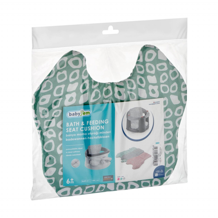 Pernuta pentru scaunul de masa sau baie, BabyJem, 26x40 cm, Verde [3]