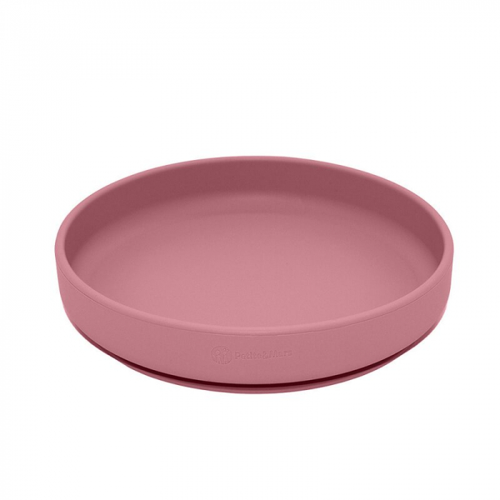 Set de hranire, Cu farfurie, Bol si tacamuri, Din silicon fara BFA, Roz [3]
