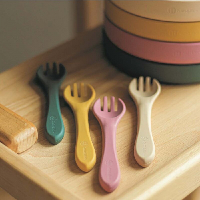 Set tacamuri din silicon fara BPA, Take&Match, 6 luni+, Verde inchis [6]