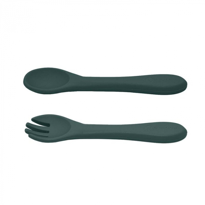 Set tacamuri din silicon fara BPA, Take&Match, 6 luni+, Verde inchis [3]