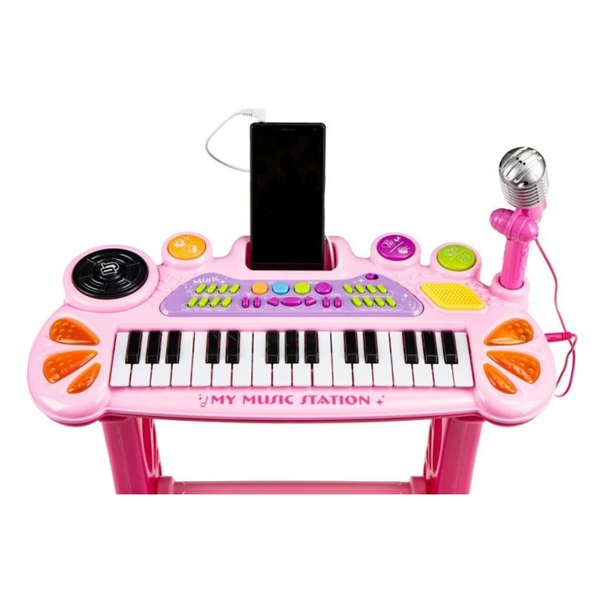 Pian cu microfon Ecotoys - Roz [3]