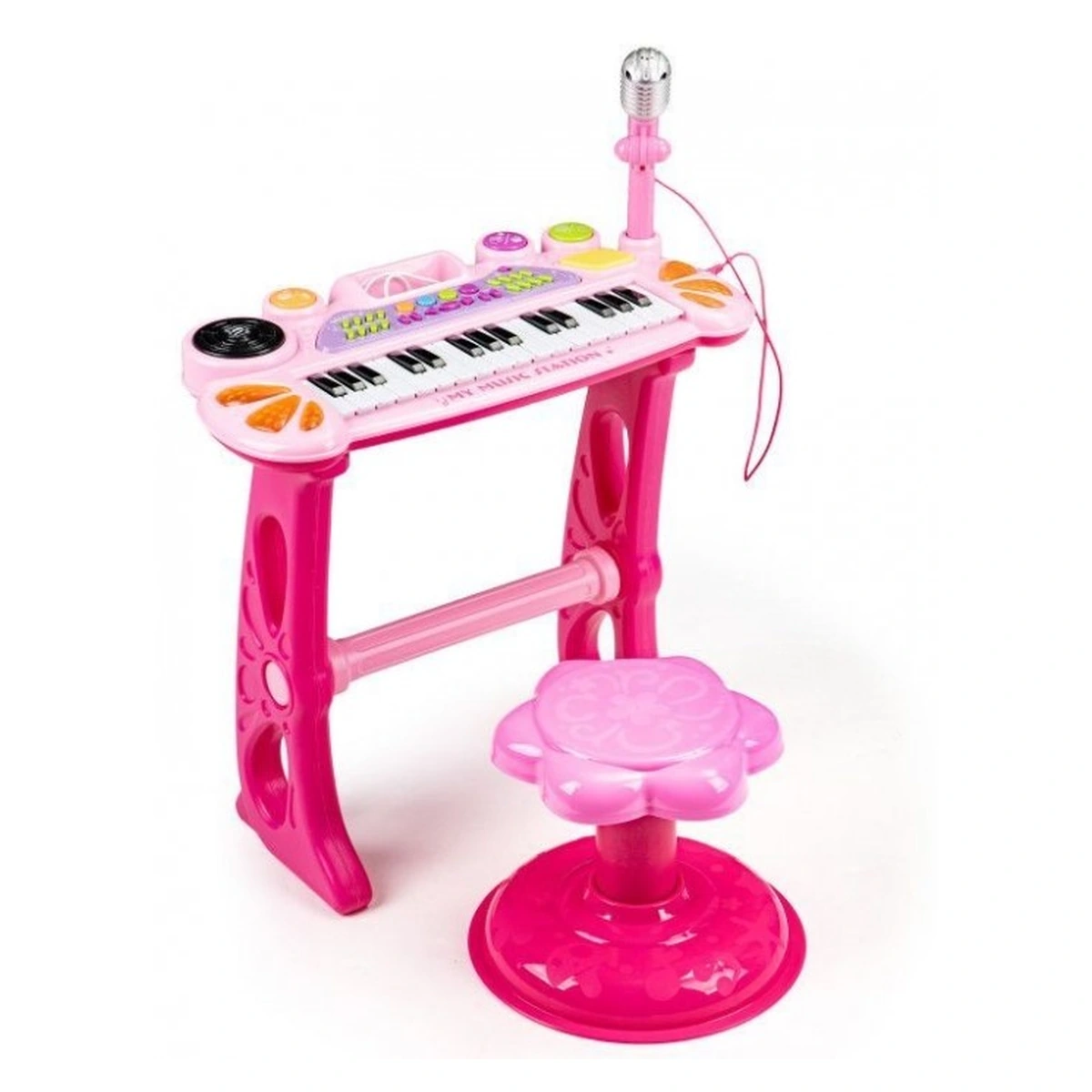 Pian cu microfon Ecotoys - Roz [2]