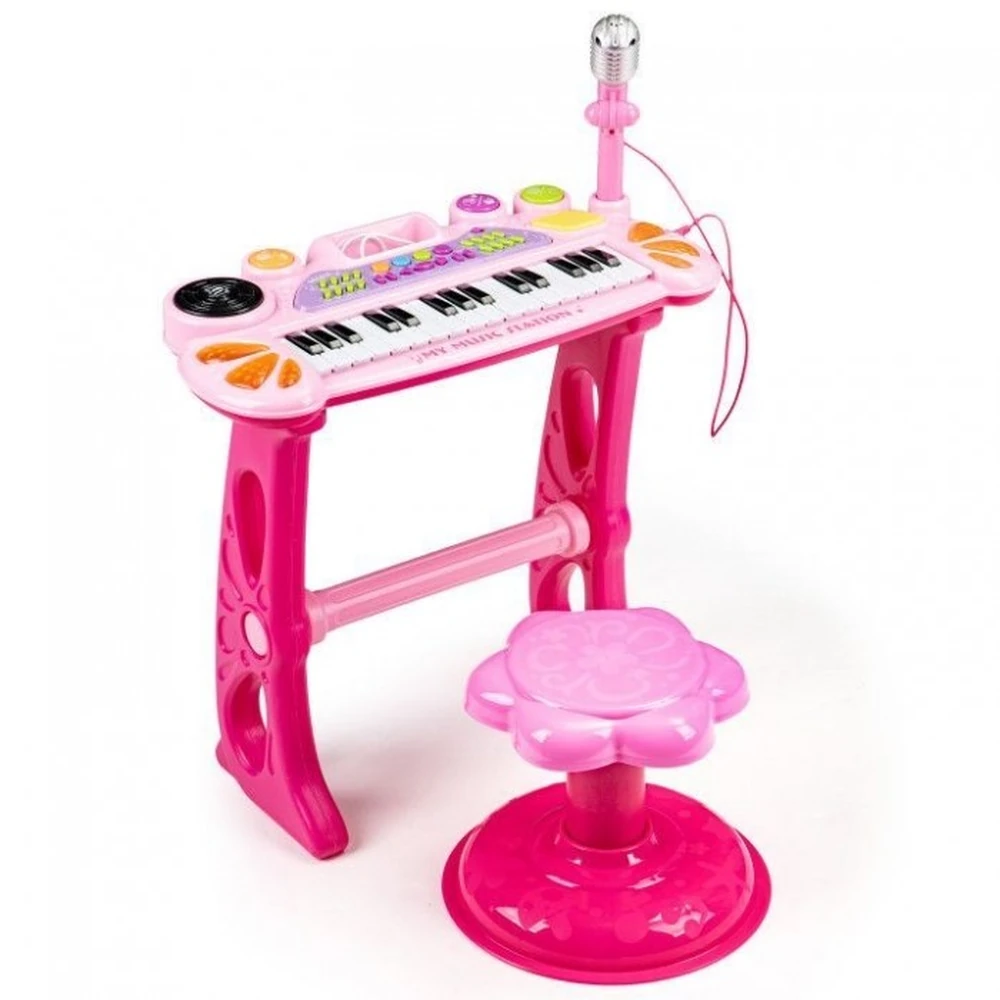Pian cu microfon Ecotoys - Roz [2]
