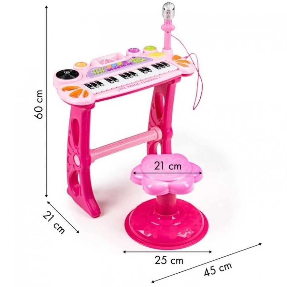 Pian cu microfon Ecotoys - Roz [4]