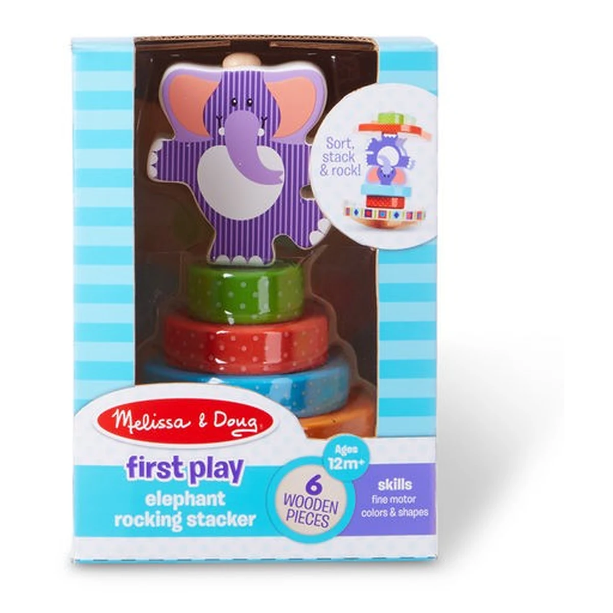 Piramida de stivuit Elefantel Melissa & Doug [4]
