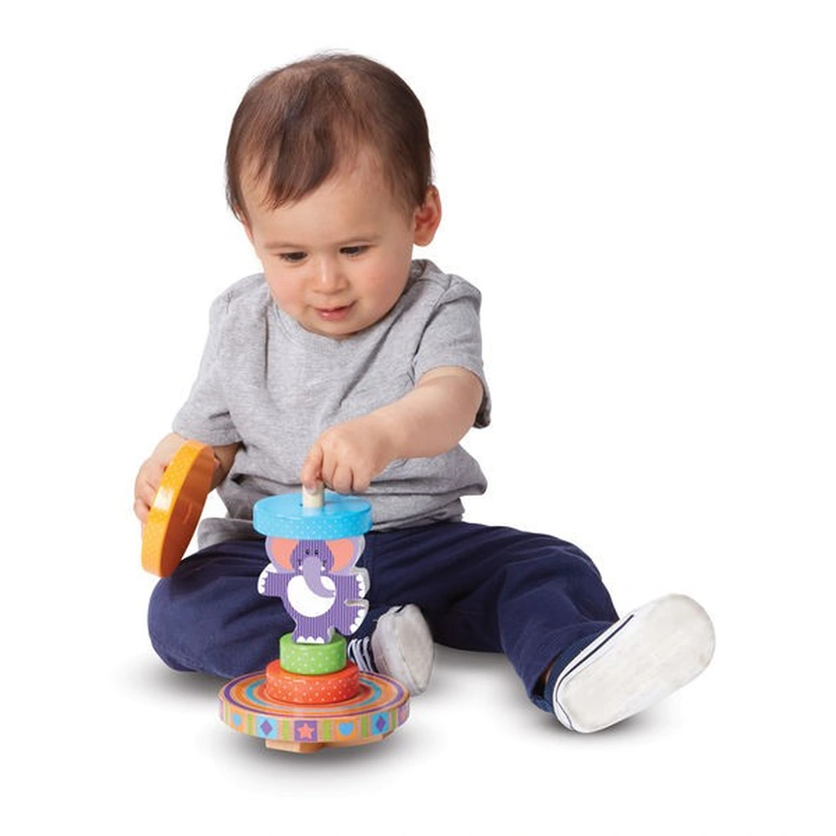 Piramida de stivuit Elefantel Melissa & Doug [3]