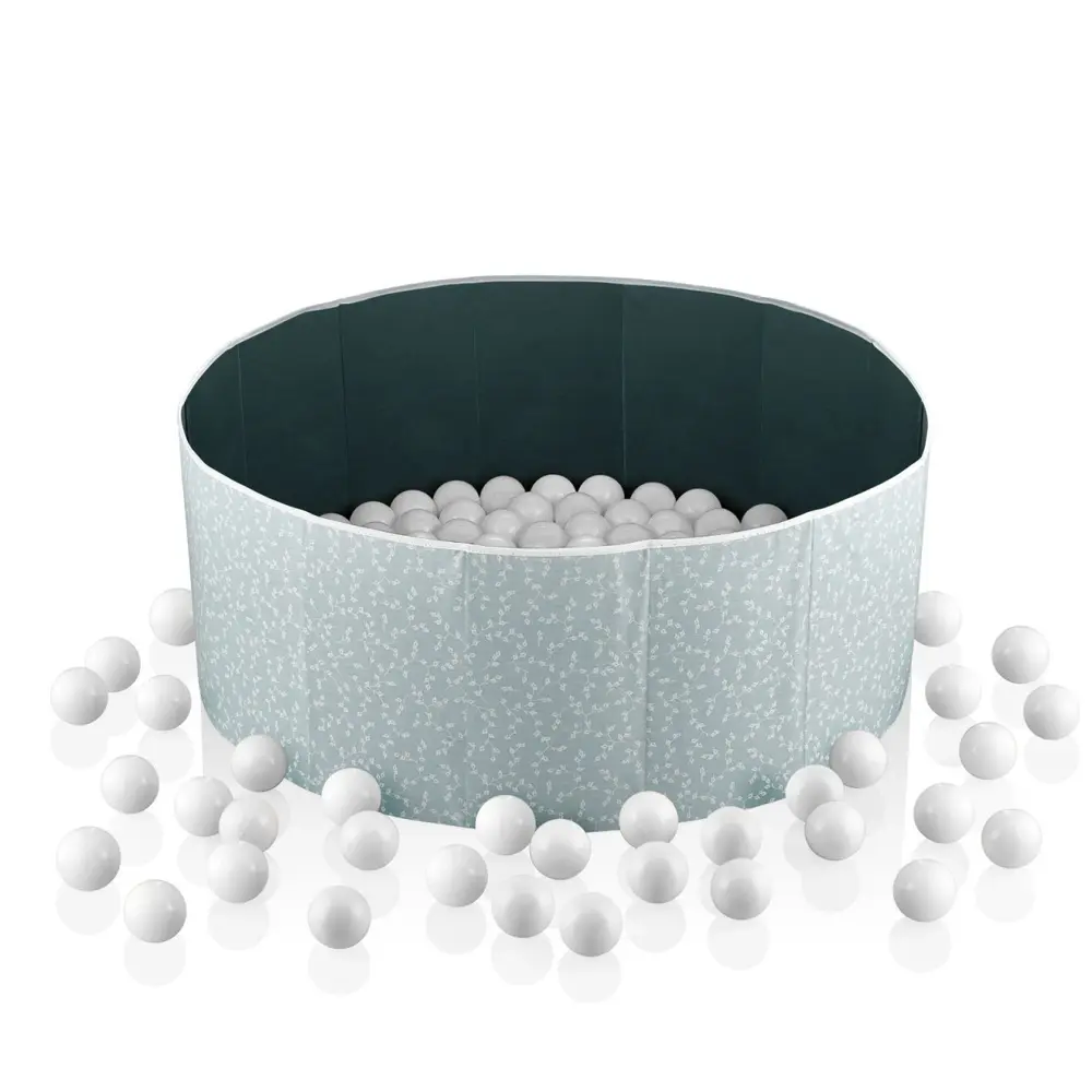 Piscina uscata cu bile, BabyJem, 30x83 cm, 100 bile albe [1]