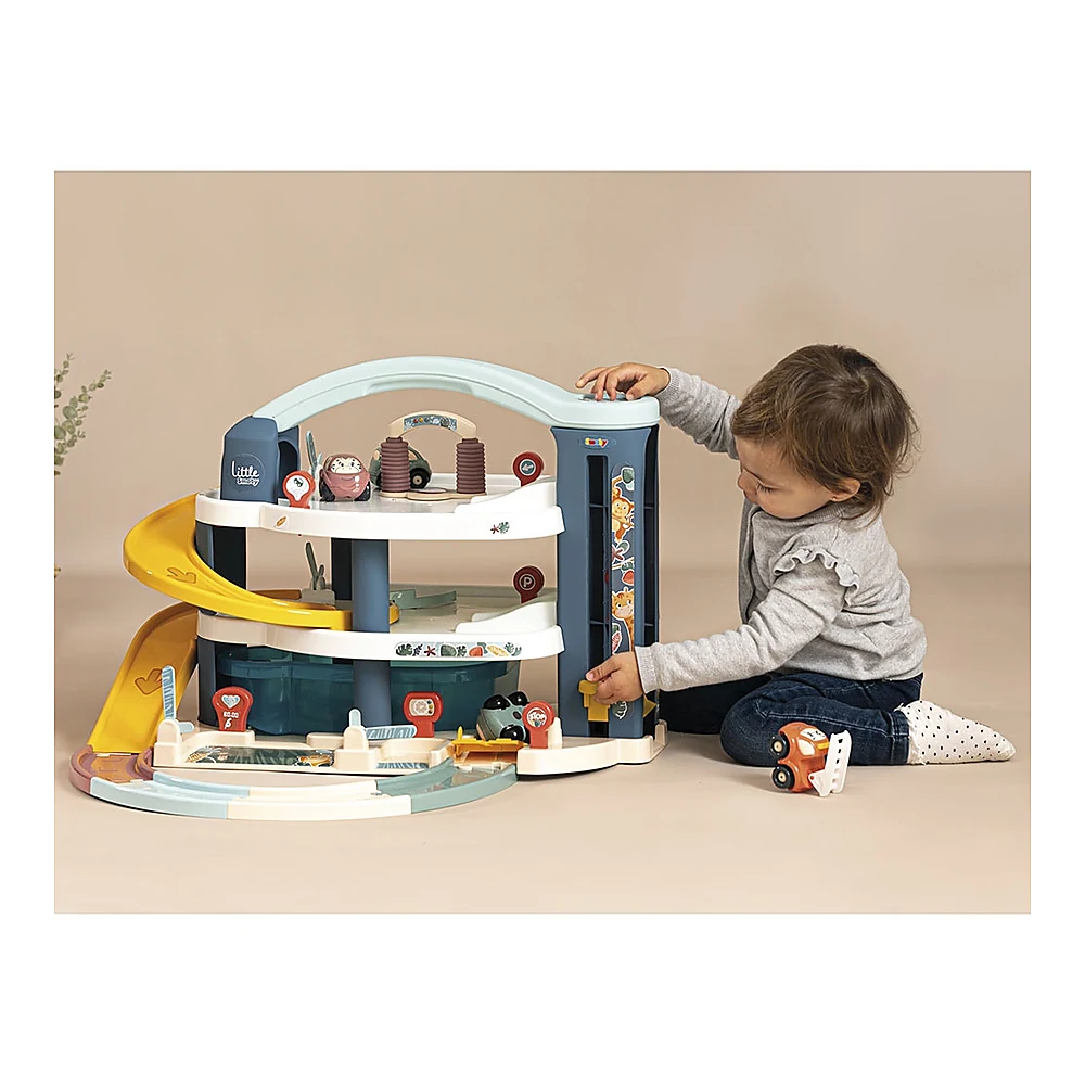 Pista de masini Smoby Big Garage cu masinuta si elicopter [6]