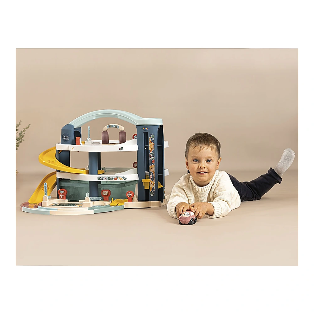 Pista de masini Smoby Big Garage cu masinuta si elicopter [5]