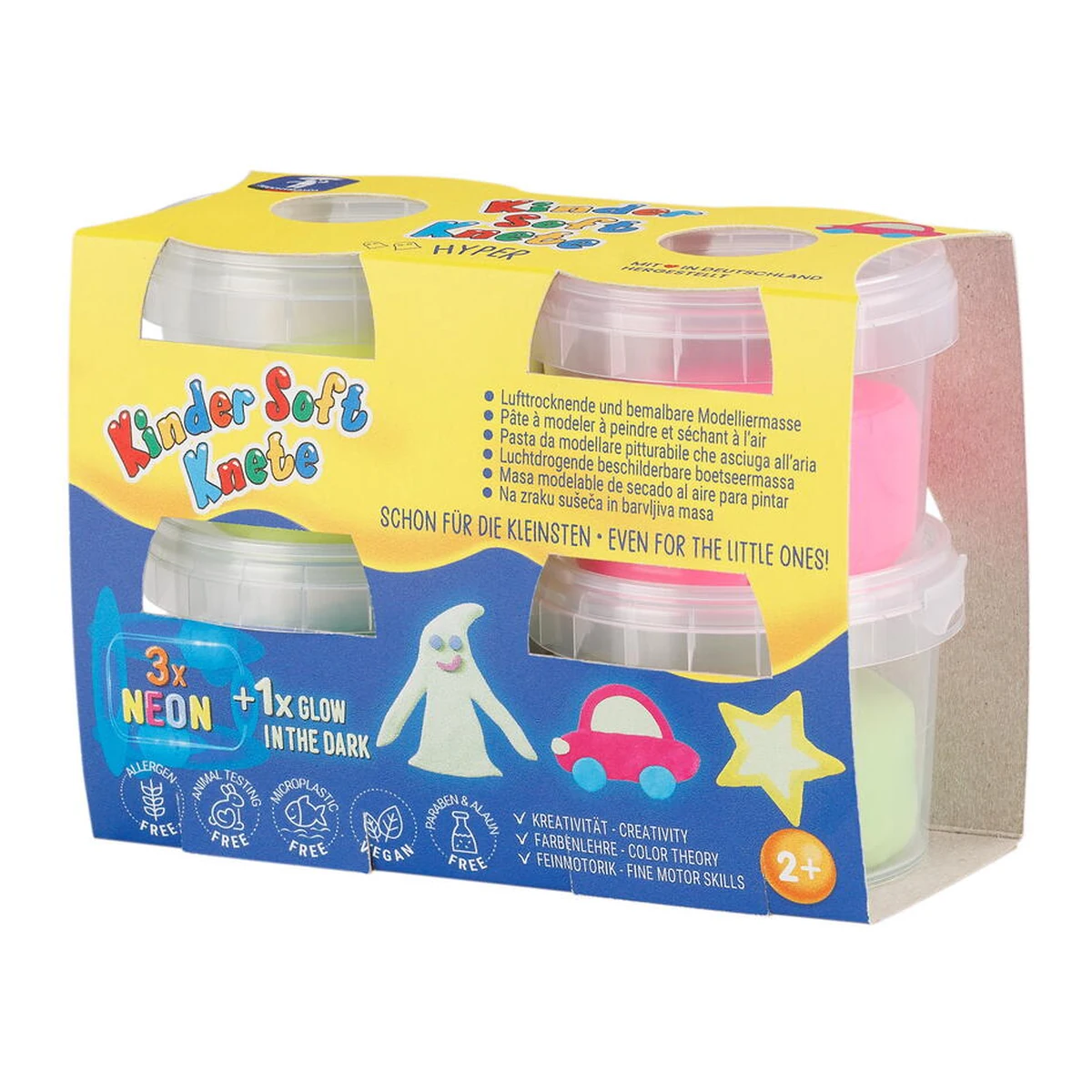 Plastilina non-toxica FEUCHTMANN Kinder Neon 2 ani+ [2]