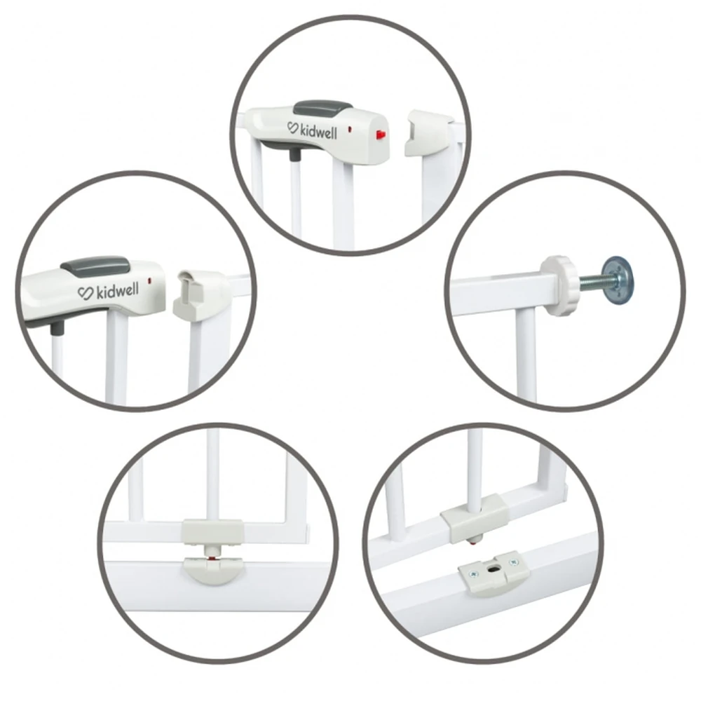 Poarta de siguranta 74-105 cm Kidwell Guarda - Alb [7]