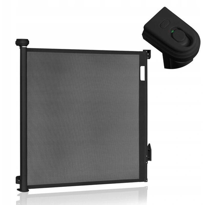 Poarta de siguranta, Lionelo, Thea, Cu suruburi, Textila, Retractabila, 80x140 cm, Negru [20]