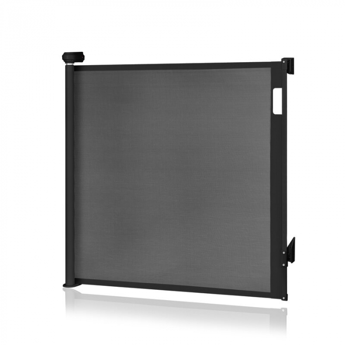 Poarta de siguranta, Lionelo, Thea, Cu suruburi, Textila, Retractabila, 80x140 cm, Negru [3]