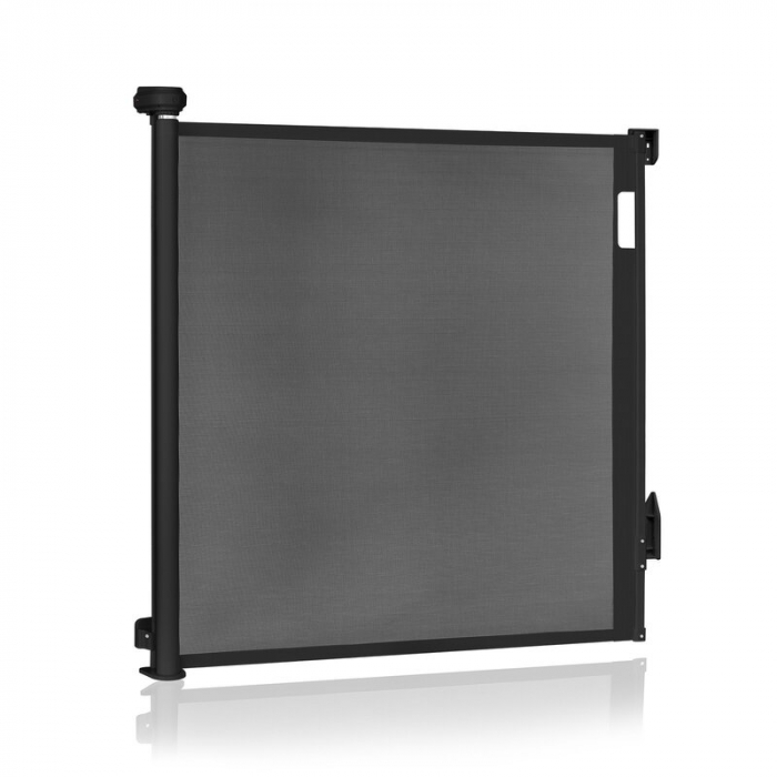 Poarta de siguranta, Lionelo, Thea, Cu suruburi, Textila, Retractabila, 80x140 cm, Negru [2]