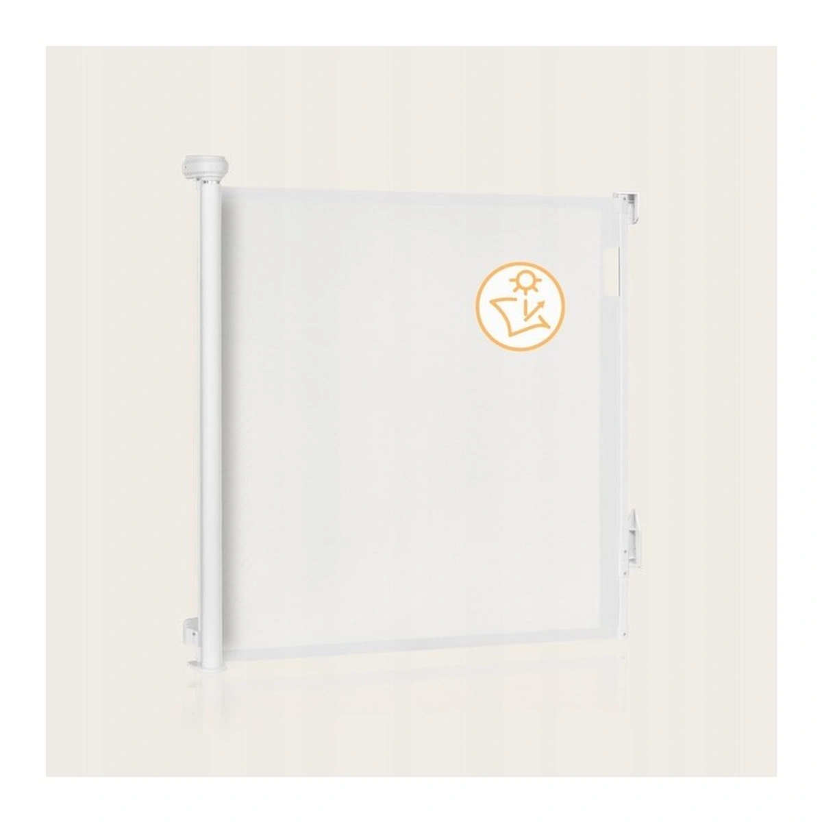 Poarta de siguranta, Lionelo, Thea, Textila, Ofera vizibilitate, Retractabila, Mecanism dublu de blocare, Montaj universal, 80x140 cm, Conform cu standardul european de securitate EN1930, Alb [17]