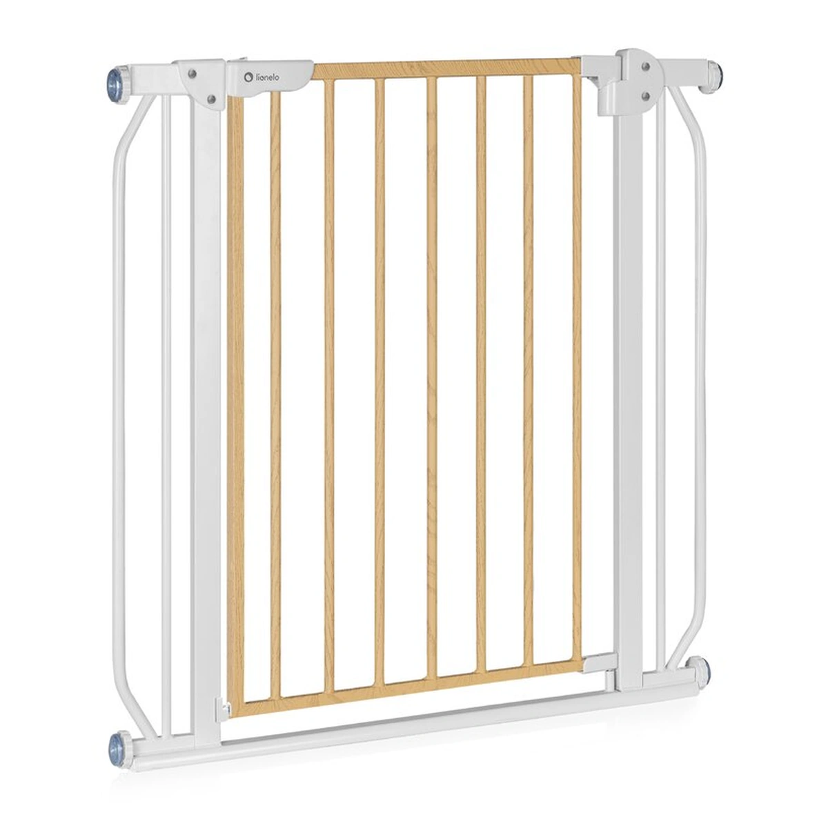 Poarta de siguranta prin presiune Truus Slim, 105 cm, Conform cu standardul europeane de securitate EN1930, Alb/Natur [7]