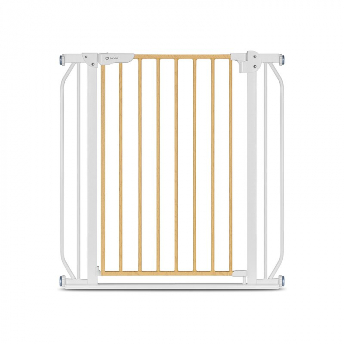 Poarta de siguranta prin presiune Truus Slim, 105 cm, Conform cu standardul europeane de securitate EN1930, Alb/Natur [2]