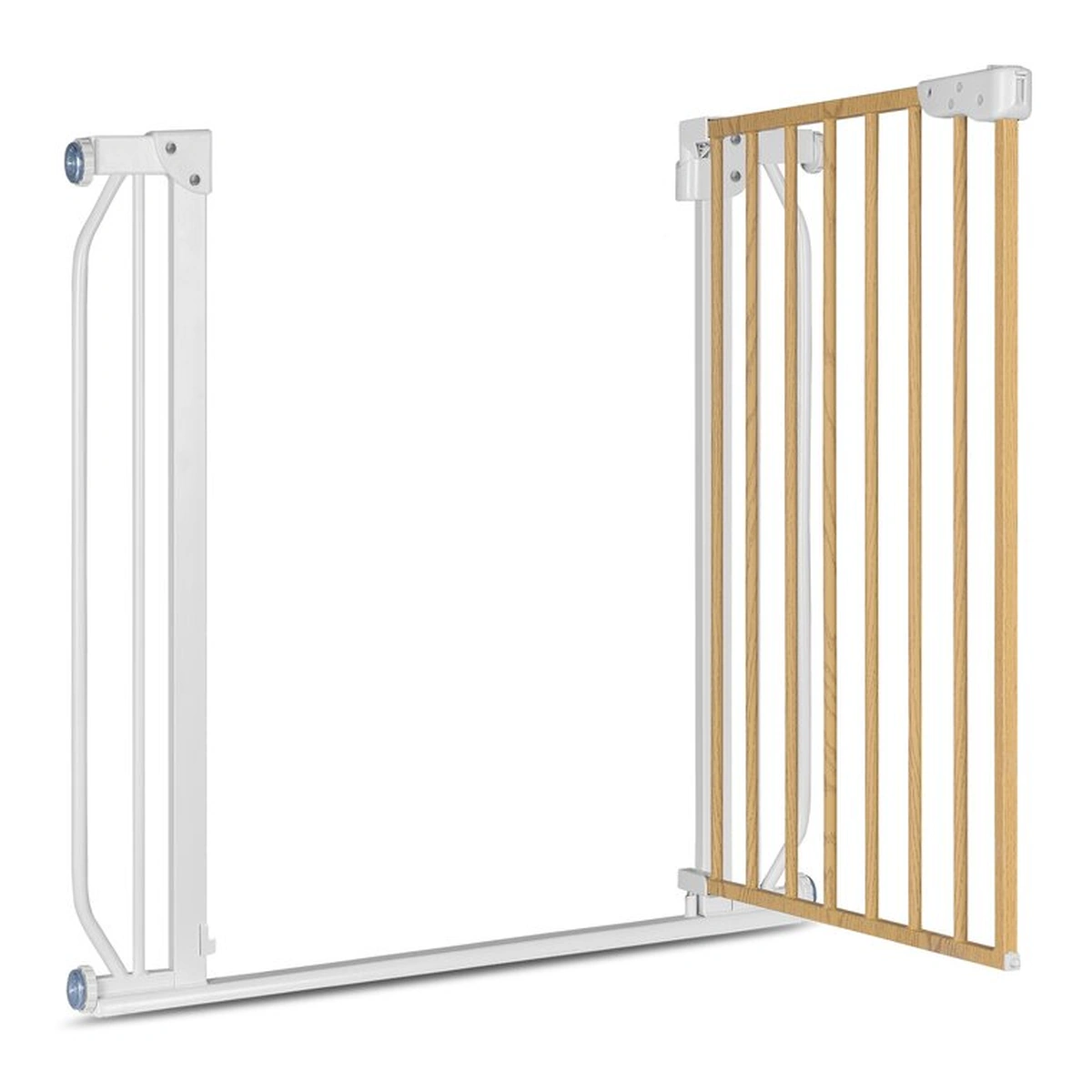 Poarta de siguranta prin presiune Truus Slim, 105 cm, Conform cu standardul europeane de securitate EN1930, Alb/Natur [6]