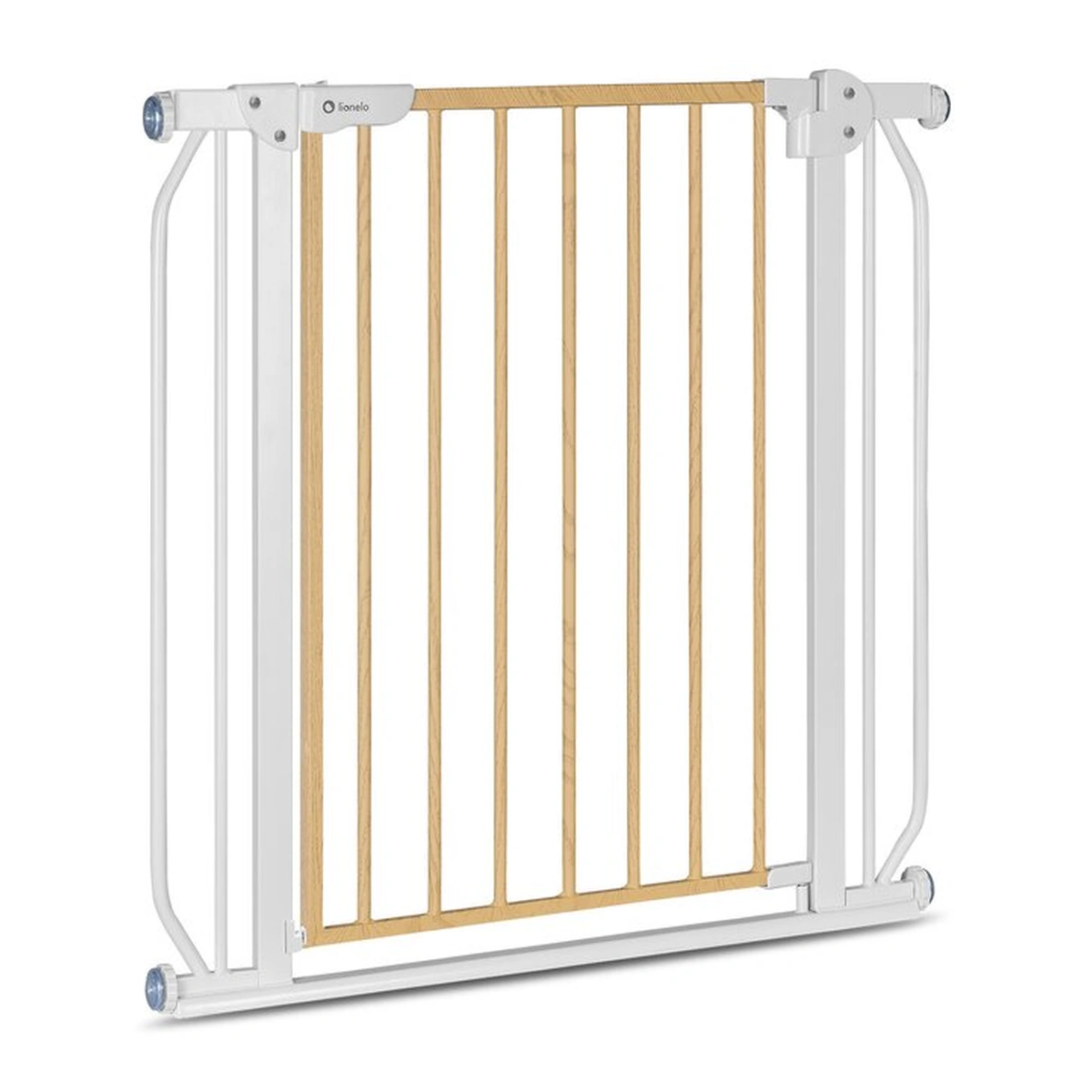 Poarta de siguranta prin presiune Truus Slim, 105 cm, Conform cu standardul europeane de securitate EN1930, Alb/Natur [4]