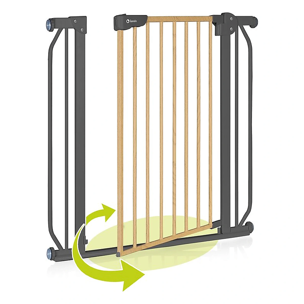 Poarta de siguranta prin presiune Truus Slim, 105 cm, Conform cu standardul europeane de securitate EN1930, Gri/Natur [16]