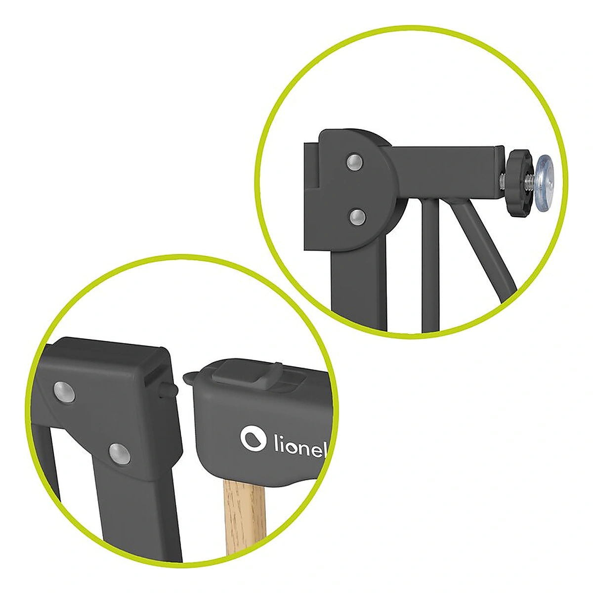 Poarta de siguranta prin presiune Truus Slim, 105 cm, Conform cu standardul europeane de securitate EN1930, Gri/Natur [15]