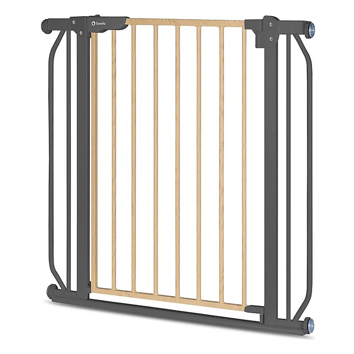 Poarta de siguranta prin presiune Truus Slim, 105 cm, Conform cu standardul europeane de securitate EN1930, Gri/Natur [8]