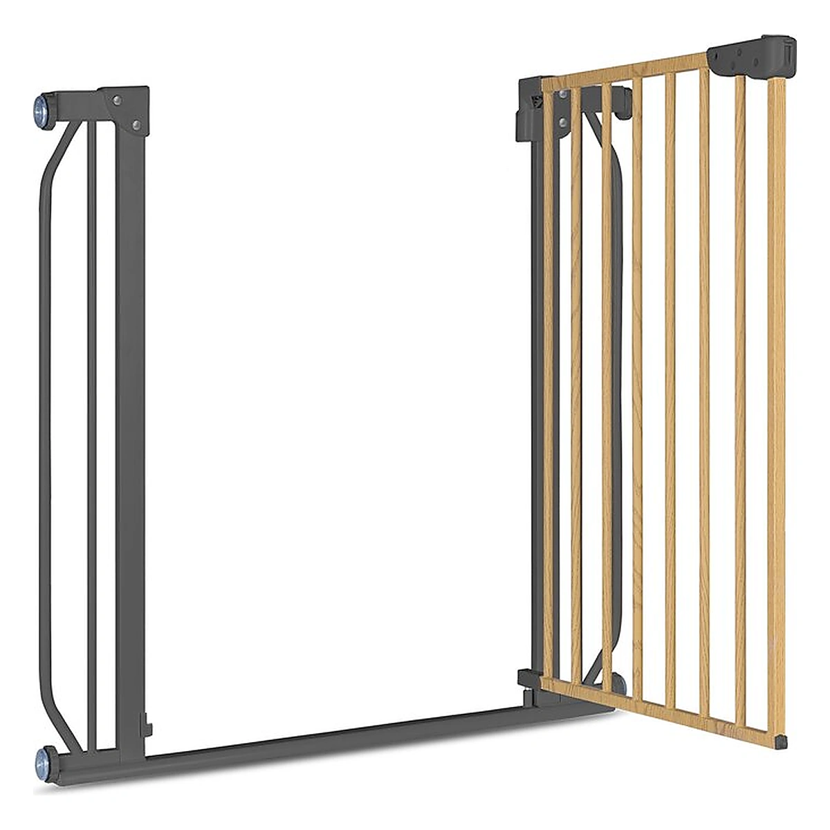 Poarta de siguranta prin presiune Truus Slim, 105 cm, Conform cu standardul europeane de securitate EN1930, Gri/Natur [6]