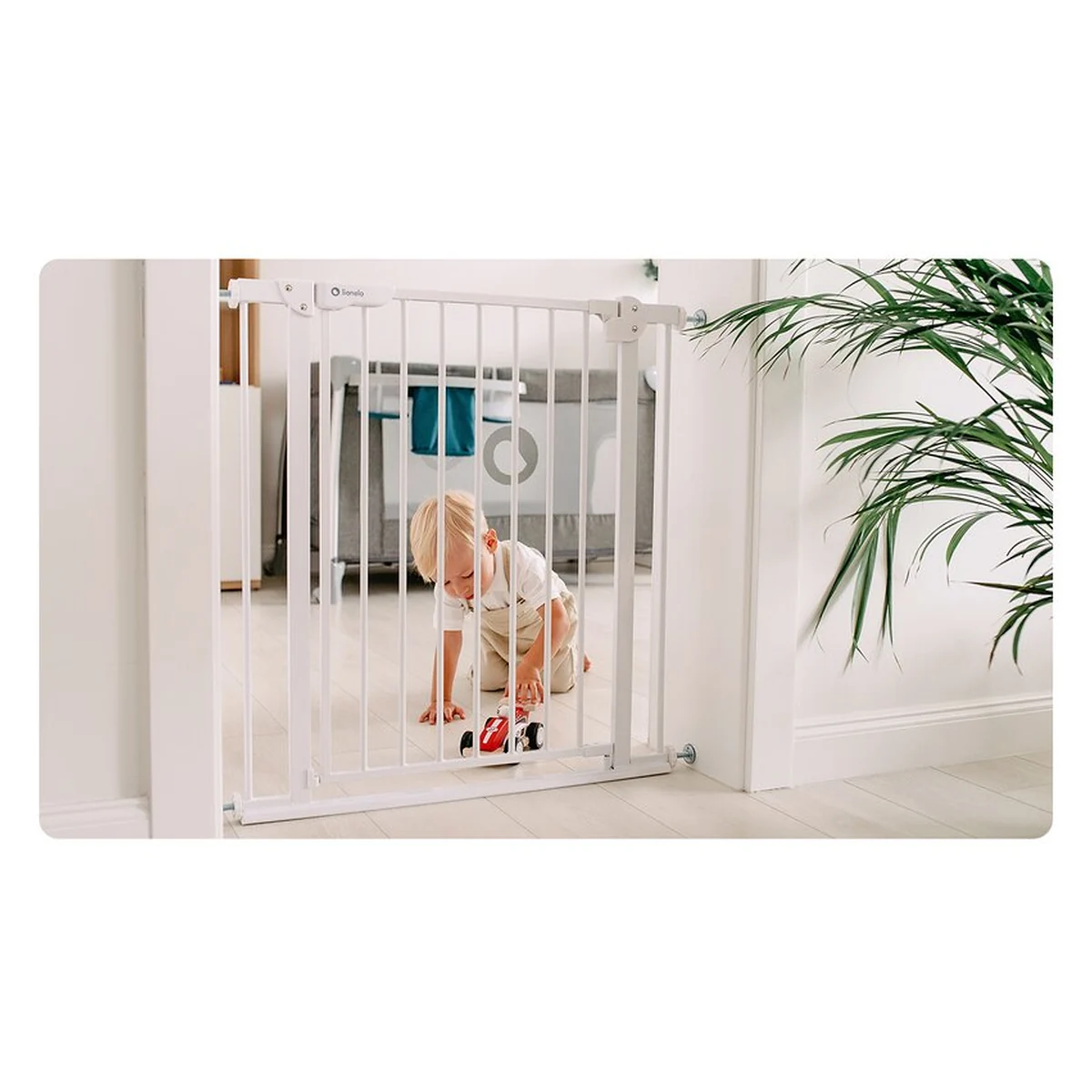 Poarta de siguranta prin presiune Truus Slim, 105 cm, Conform cu standardul europeane de securitate EN1930, Negru Onyx [8]