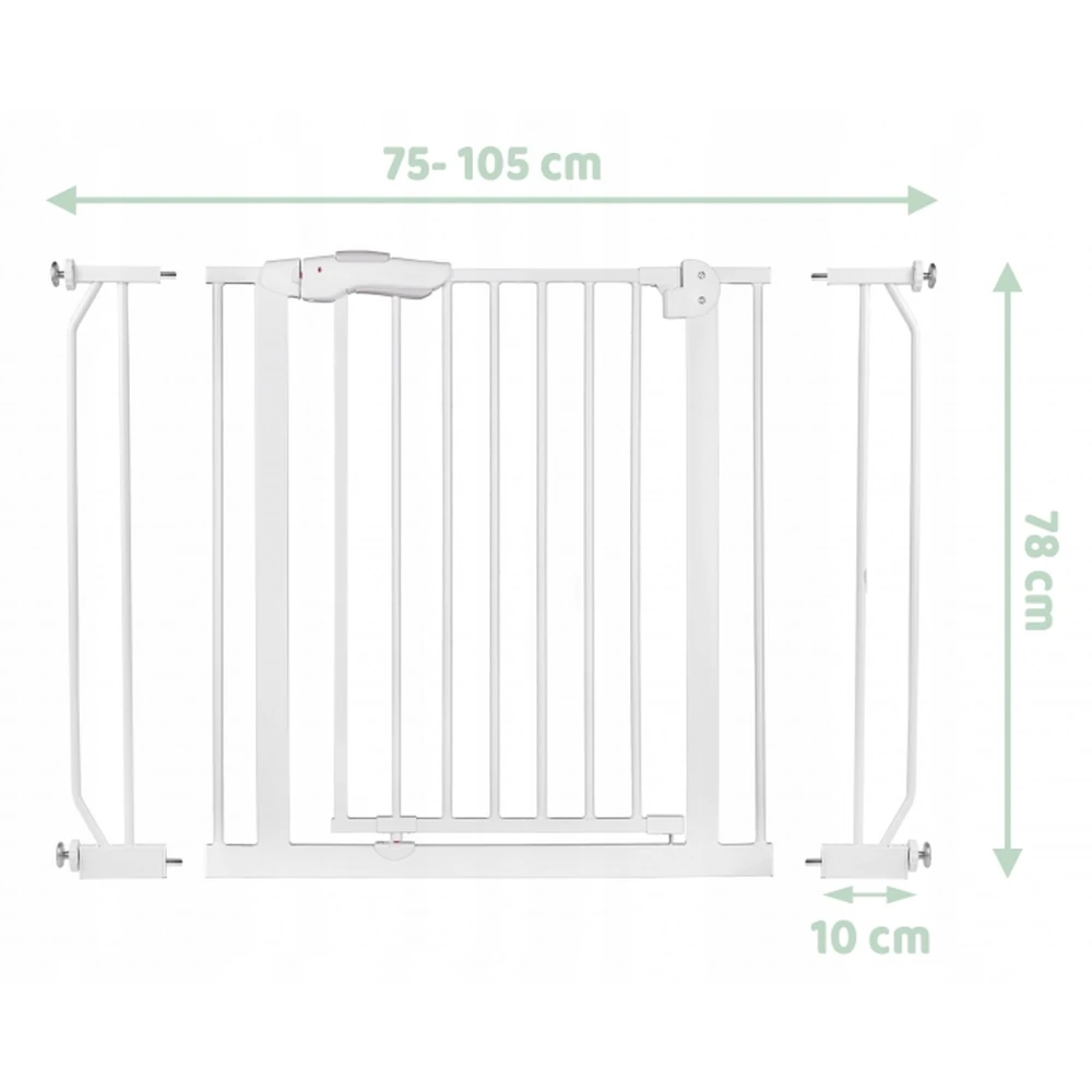 Poarta siguranta 75-105 cm Nukido - Alb [2]