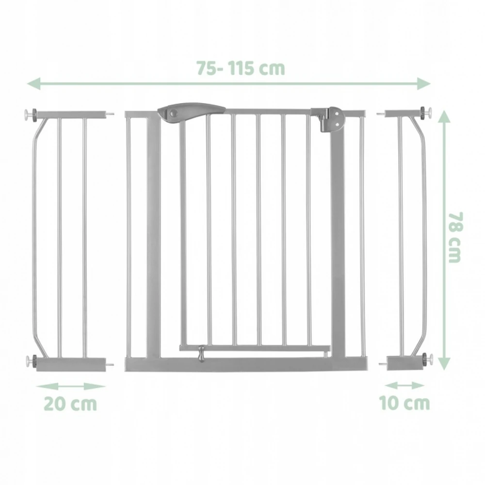 Poarta siguranta 75-115 cm Nukido - Gri [4]