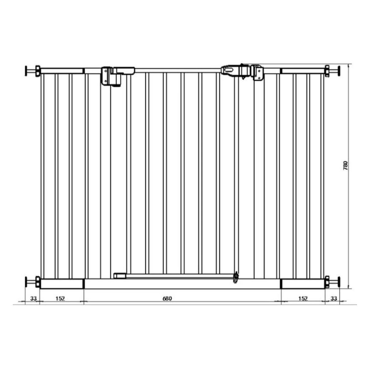 Poarta siguranta Thor, 74 - 109.4 cm, Inchidere automata, Sistem dublu de blocare, Otel [5]
