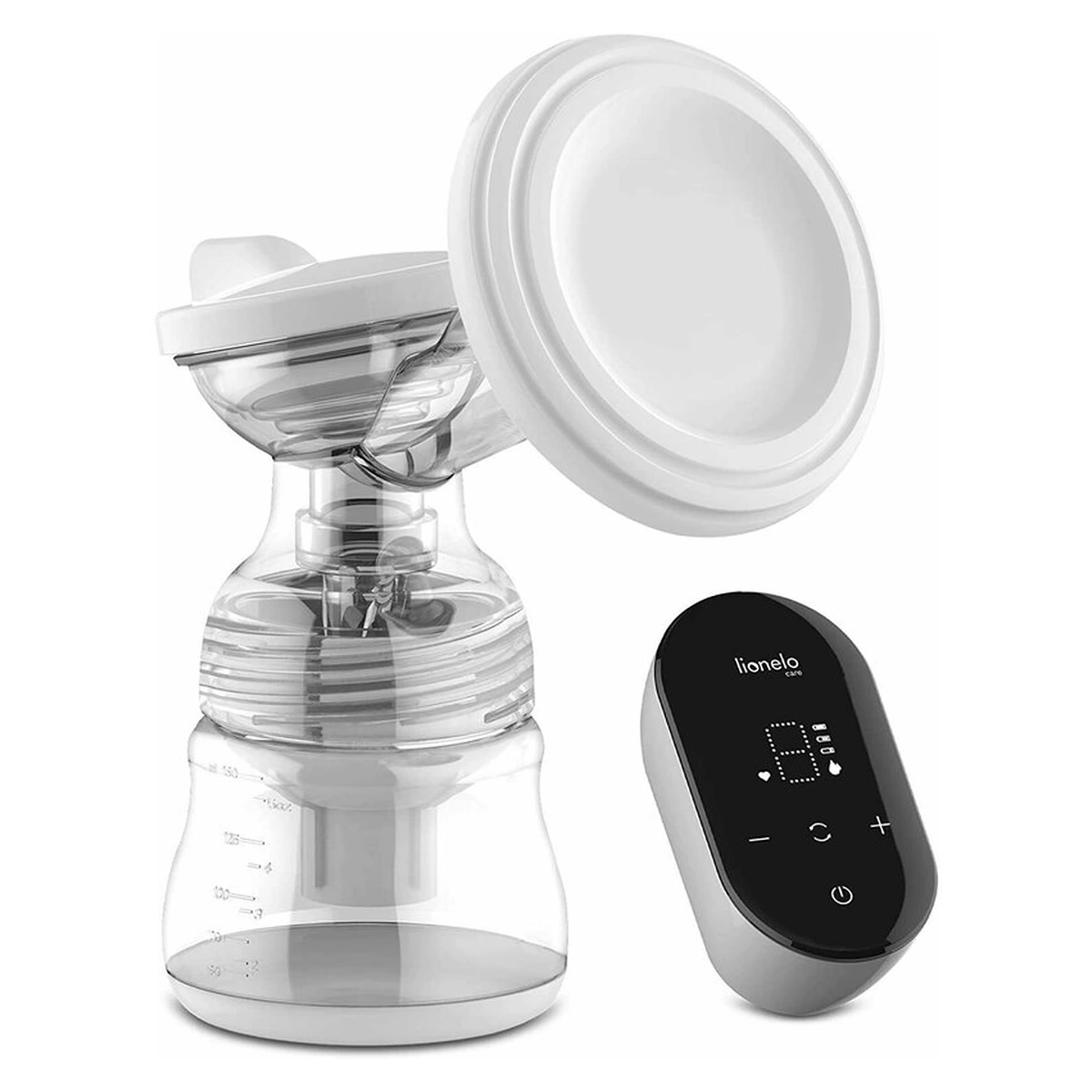 Pompa de san, Lionelo, Fidi Go, Functie de masaj, Autonomie pana la 90 min, Afisaj LED, Cu accesorii, Gri Pal [3]