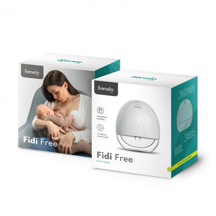 Pompa de san, Lionelo, Fidi, Portabila, Cu accesorii, Hands-free, 5 functii de masaj, Autonomie pana la 24 h, 50 db, Capacitate 150 ml, Alb [18]