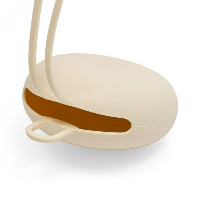 Port suzeta, New Baby, Cu lant, Protejeaza de murdarie, Silicon, Fara BPA, 0 luni+, Beige [2]