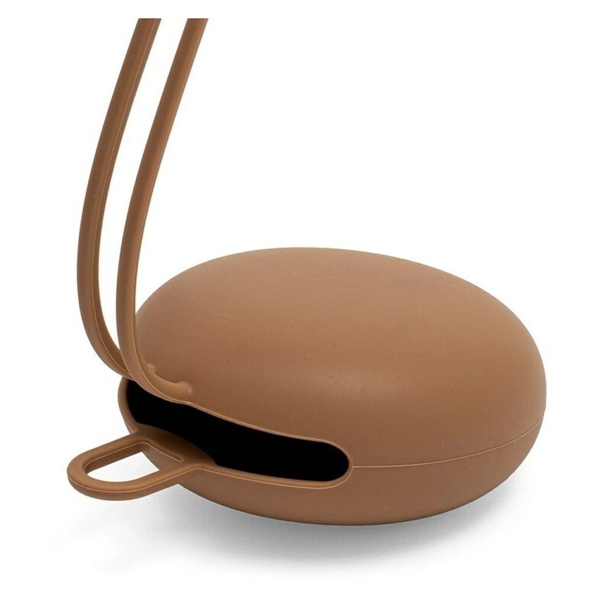 Port suzeta, New Baby, Cu lant, Protejeaza de murdarie, Silicon, Fara BPA, 0 luni+, Brown [2]