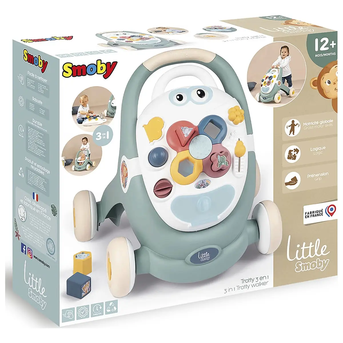 Premergator Smoby Trotty Walker 3 in 1 verde 1 an + [5]