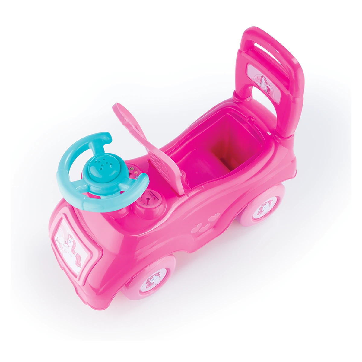 Masinuta roz Unicorn DOLU 12 luni+ cu volan si claxon [3]