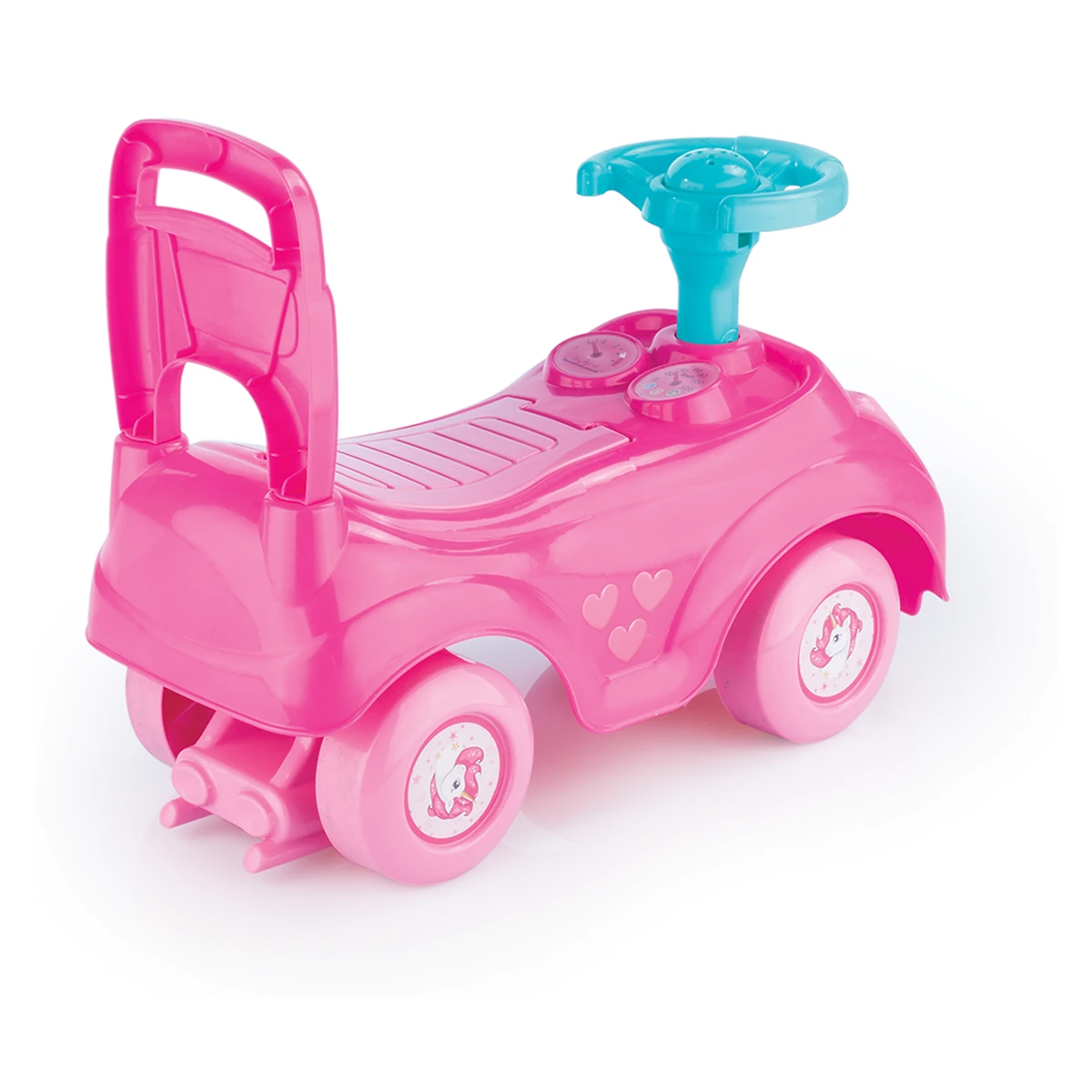 Masinuta roz Unicorn DOLU 12 luni+ cu volan si claxon [2]