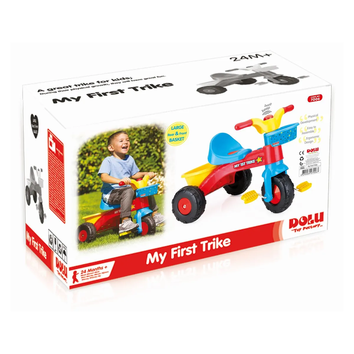 Tricicleta Rapida DOLU copii 2 ani+, 30 kg, cu cosulet [3]