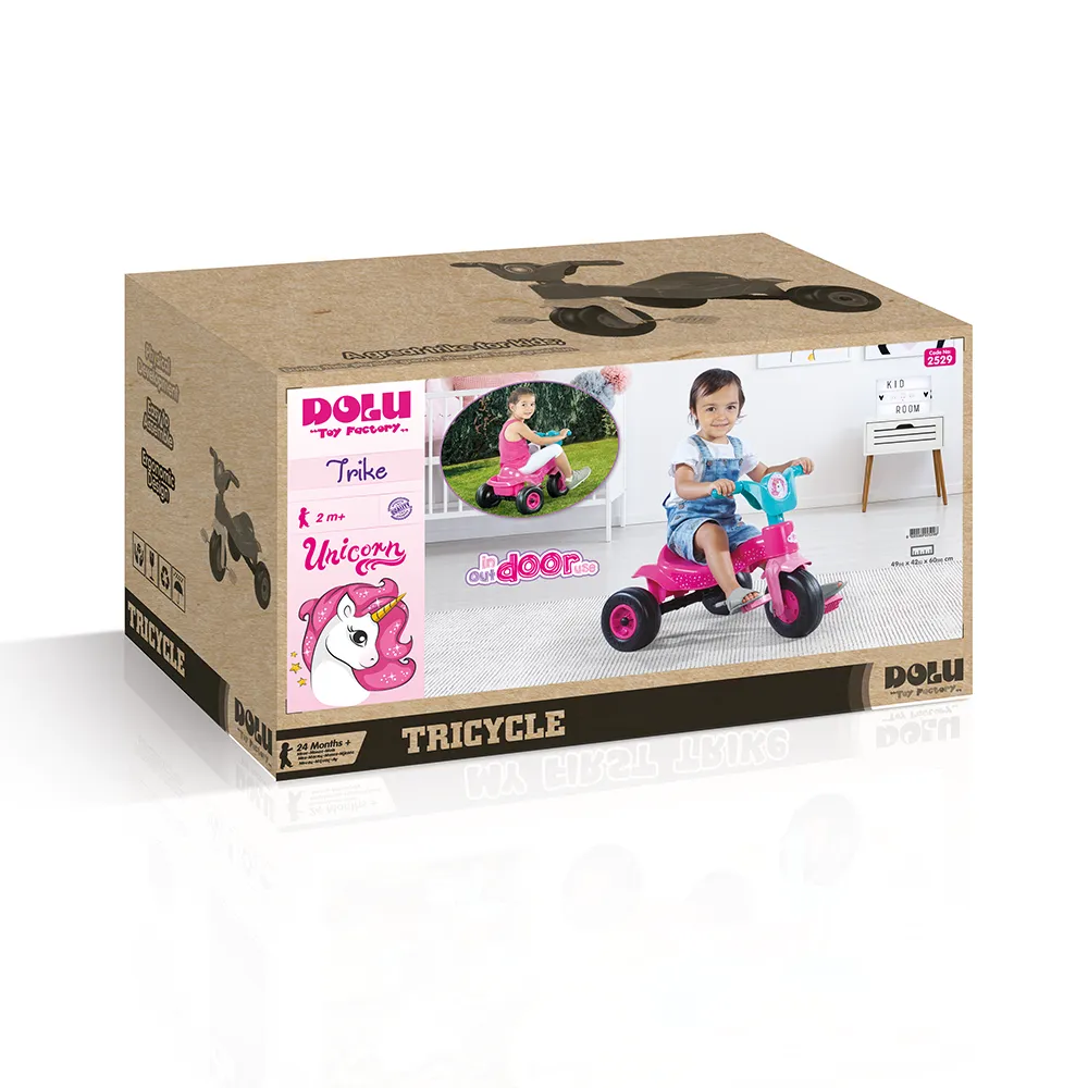 Tricicleta copii DOLU Unicorn 2 ani, 30 kg, roti late [5]