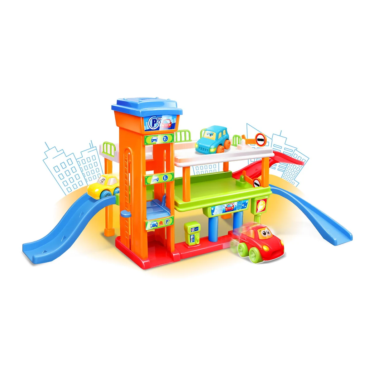 Primul meu garaj interactiv 33 piese, masinute, 12 luni+ [2]