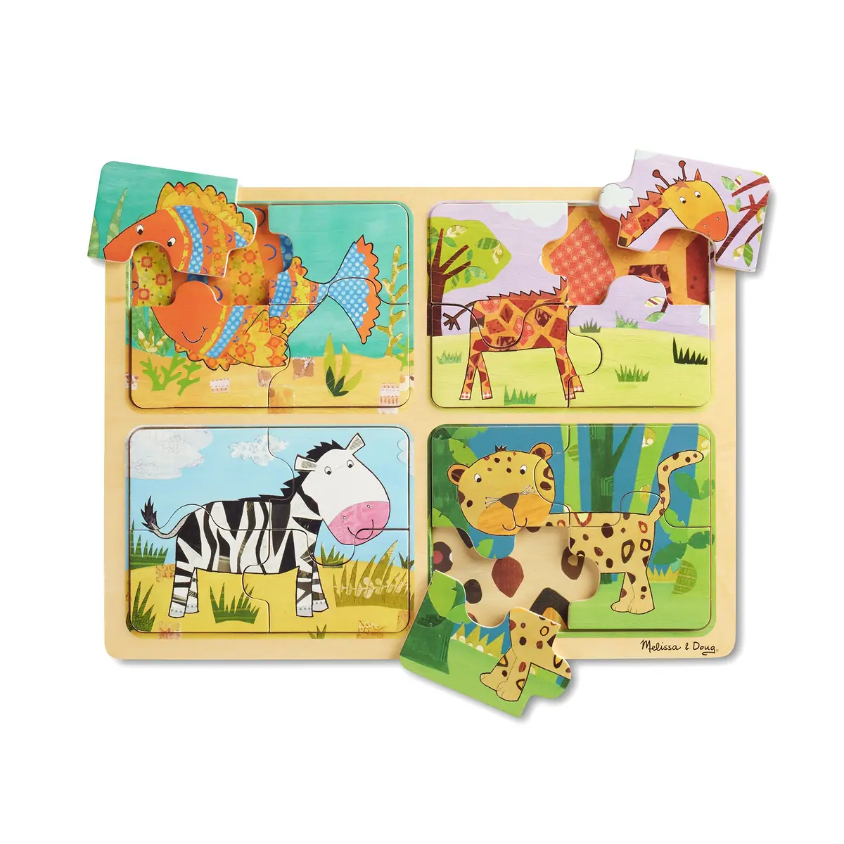 Primul meu puzzle eco din lemn Animalele - Melissa & Doug [2]