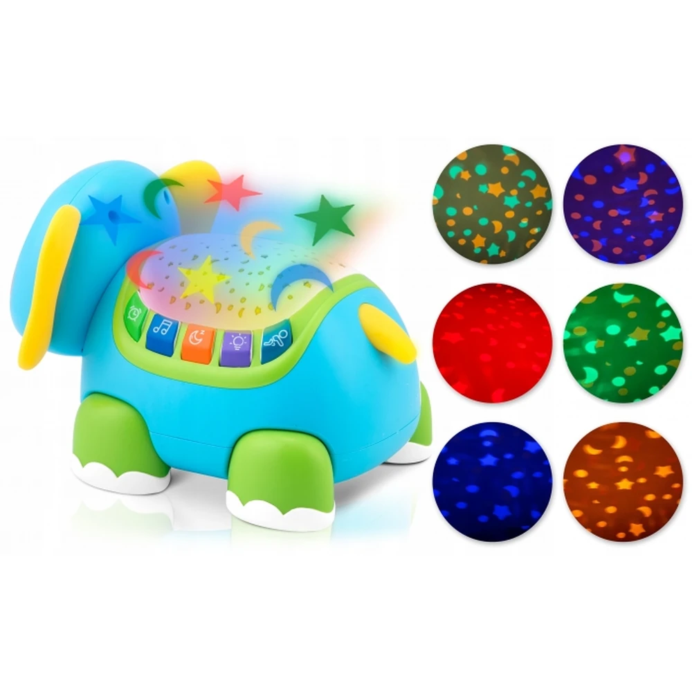 Proiector sub forma de elefant cu telecomanda Ricokids [5]