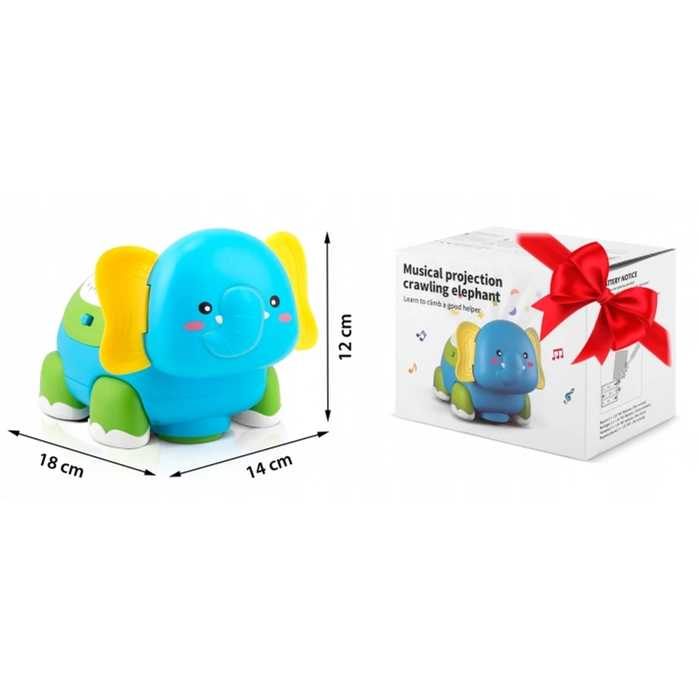 Proiector sub forma de elefant cu telecomanda Ricokids [7]